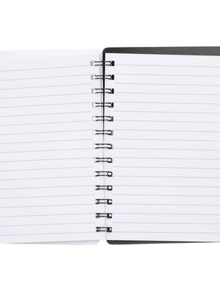 5" x 7" Recycled Pace Spiral Notebook w Pen - Black | PromoEO