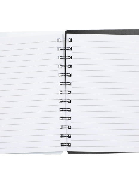 5" x 7" Recycled Pace Spiral Notebook w Pen - Black | PromoEO