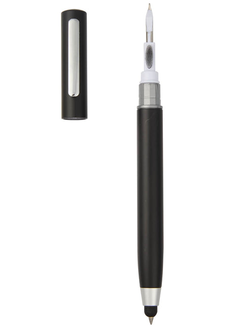 3-in-1 Tech Cleaning Stylus Gel Pen - Black | PromoEO