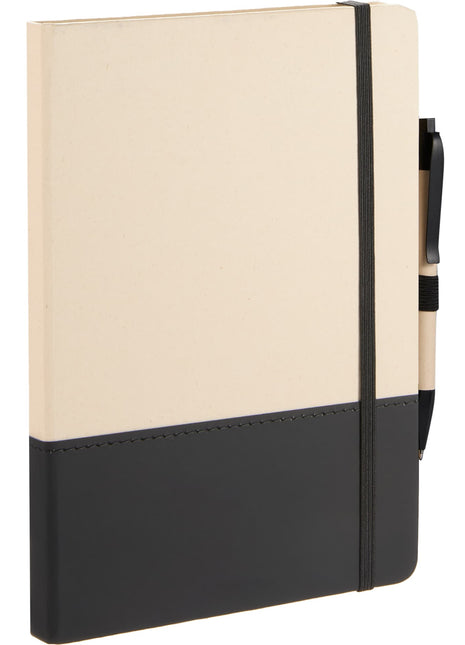 5.5" x 8.5" Sugarcane Paper Bound Notebook - Black | PromoEO