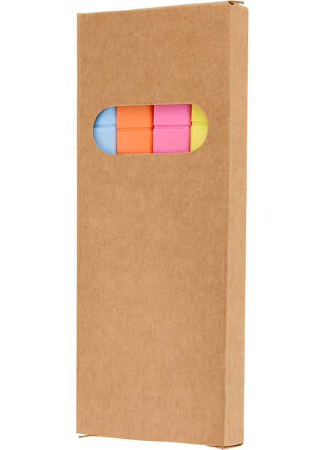 4-Piece Square Recycled Highlighter Set
