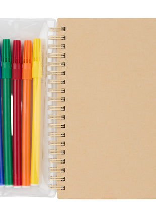 5" x 7"  FSC® Mix Doodle Notebook with Markers? - Natural | PromoEO