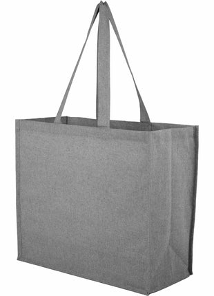 4oz Recycled Cotton Shopper Tote with Laminated - Gray | PromoEO