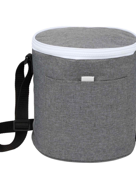 Round RPET 9 Can Cooler Bag? - Graphite | PromoEO