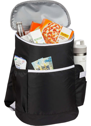 Kade 24 Can Backpack Cooler - Black | PromoEO