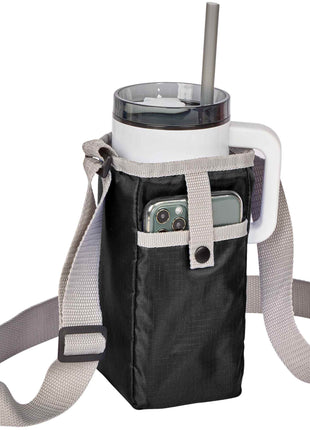 Insulated Bottle Sling - Black | PromoEO