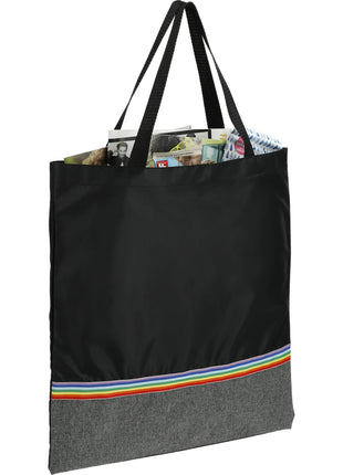 Rainbow RPET Convention Tote - Black | PromoEO