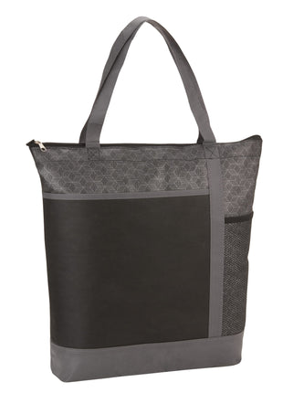 Chrome Non-Woven Zipper Convention Tote