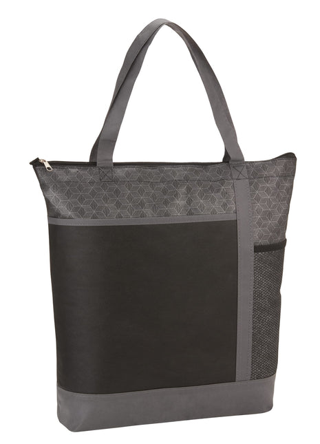 Chrome Non-Woven Zipper Convention Tote