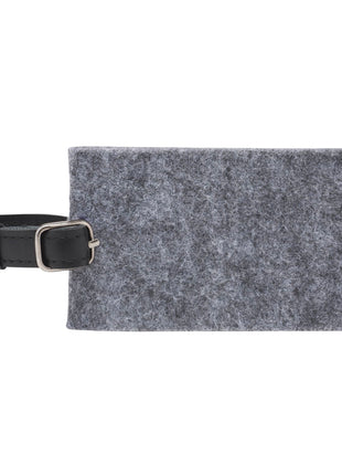 THE GOODS™ Recycled Felt Luggage Tag - Charcoal | The Goods