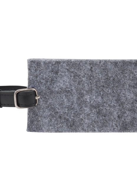 THE GOODS™ Recycled Felt Luggage Tag - Charcoal | The Goods