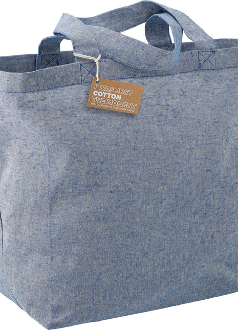 Recycled 5oz Cotton Twill Grocery Tote - Blue | PromoEO