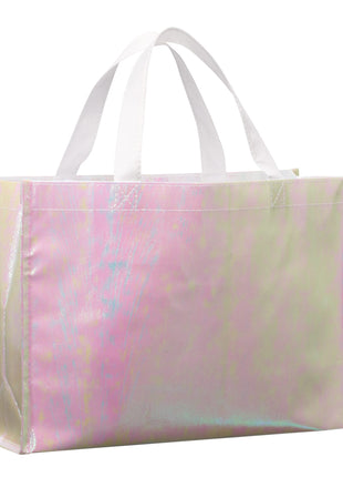 Iridescent Non-Woven Shopper Tote