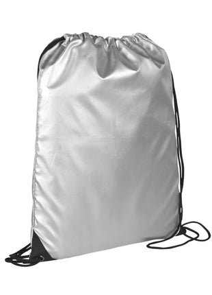 Oriole Reflective Drawstring Bag - Metallic Silver | PromoEO