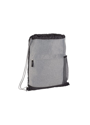 Heather Melange Drawstring Bag - Graphite | PromoEO