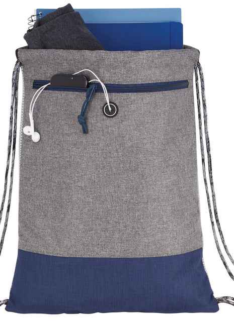 Logan Drawstring Bag - Navy | PromoEO