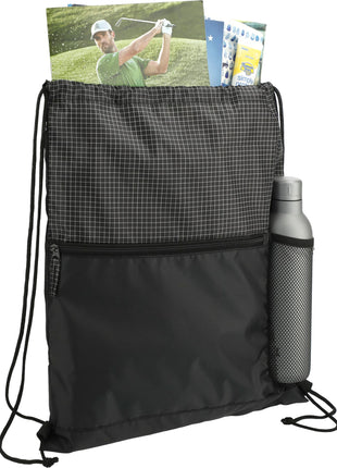 Grid Drawstring - Black | PromoEO