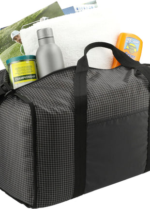 Grid Boxy Duffel - Black | PromoEO
