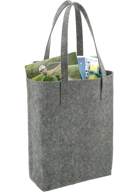 Recycled Felt Shopper Tote - Charcoal | PromoEO