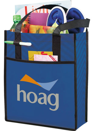 Printed Chevron Non-Woven Shopper Tote