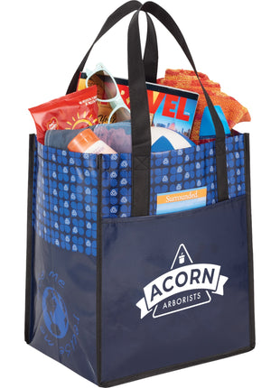 Big Grocery Laminated Non-Woven Tote - Black | PromoEO