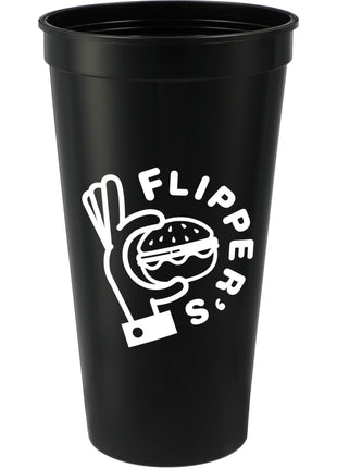 Solid 24oz Stadium Cup - Black | PromoEO