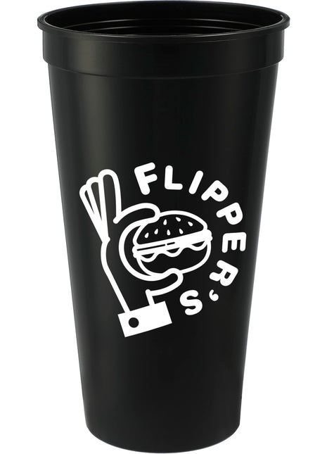 Solid 24oz Stadium Cup - Black | PromoEO