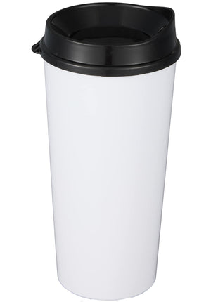 The Roadmaster Recycled 20oz Travel Tumber w/ Lid - Black | PromoEO