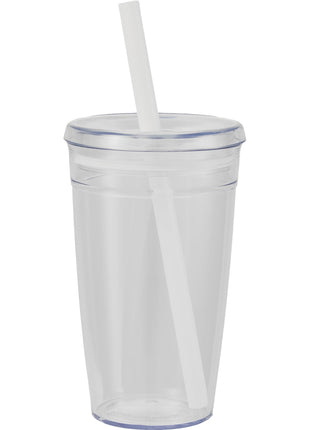 Anna Recycled Acrylic Tumbler w/ Straw 15oz