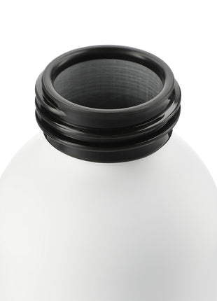 Ryze Aluminum Bottle 22 oz w/ FSC® 100% Bamboo Lid - White | PromoEO