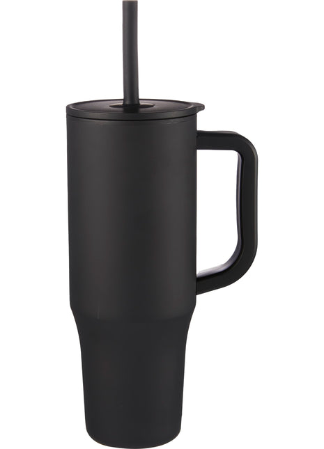 Erie 30oz Straw Mug - Black | PromoEO