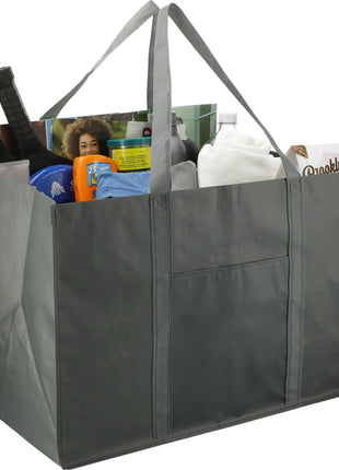 Recycled Woven Utility Tote - Gray | PromoEO