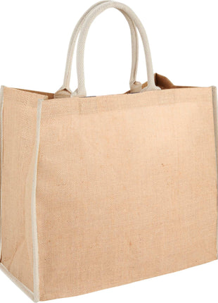Large Jute Tote - Cream | PromoEO
