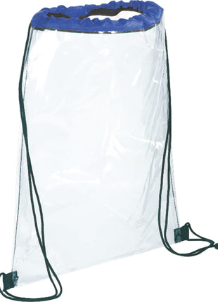 Rally Clear Drawstring Bag - Navy | PromoEO