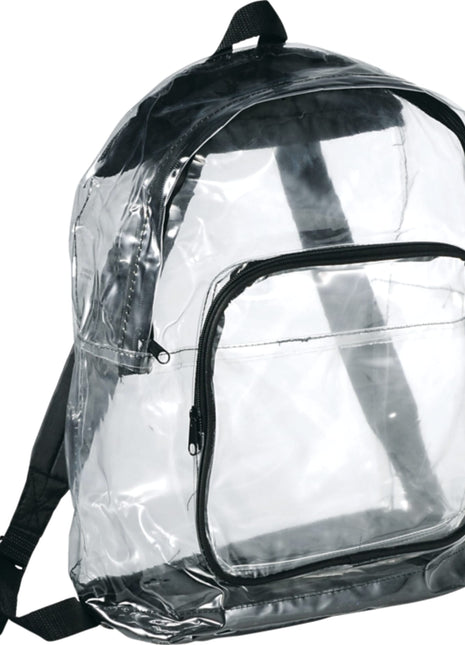 Rally Clear Backpack - Black | PromoEO
