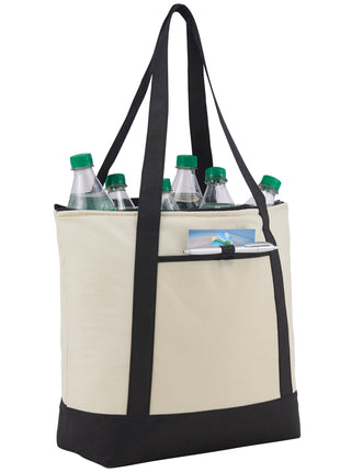 Lighthouse 24-Can Non-Woven Tote Cooler - Black | PromoEO