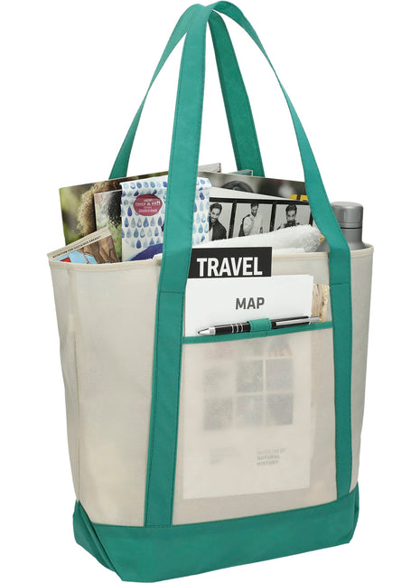 Lighthouse Non-Woven Tote - Green | PromoEO
