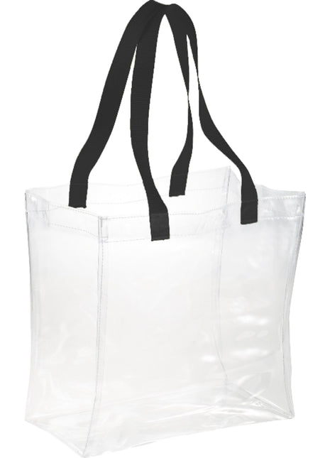 Rally Clear Stadium Tote - Black | PromoEO