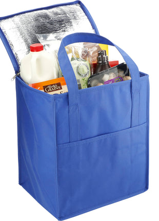 Hercules Flat Top Insulated Grocery Tote - Royal | PromoEO