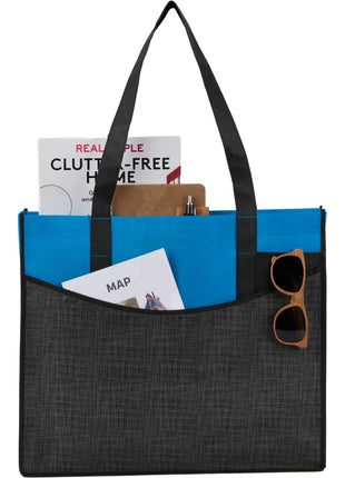 Brooke Recycled Non-Woven Convention Tote - Process Blue | PromoEO