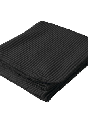 Ribbed Fleece Blanket - Black | PromoEO