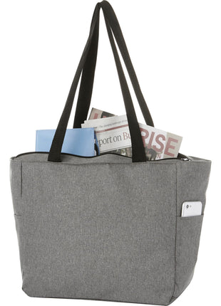 Essential Zip Convention Tote - Graphite | PromoEO