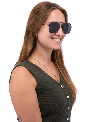 Stunkel Recycled Aviator Sunglasses - Black | PromoEO