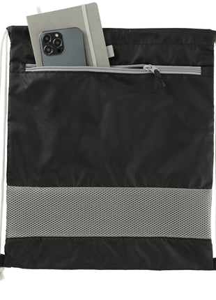 Sparks Recycled Drawstring Bag - Black | PromoEO