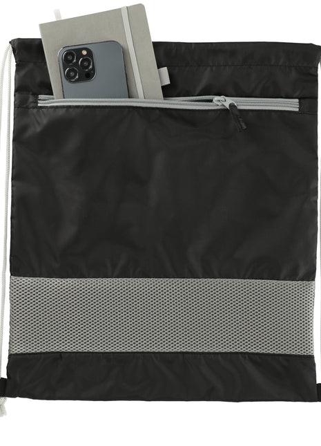 Sparks Recycled Drawstring Bag - Black | PromoEO