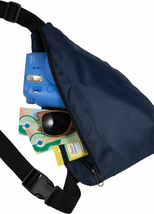 Simple Recycled Sling Pack - Navy | PromoEO