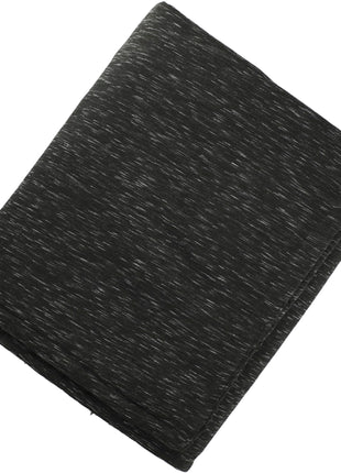 Heathered Sherpa Blanket - Black | PromoEO
