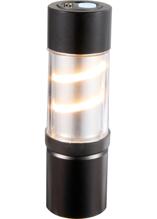 Mini Spiral Filament 100 Lumens Lantern Flashlight - Black | PromoEO