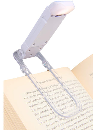 Recycled Rechargeable Book Light - White | PromoEO