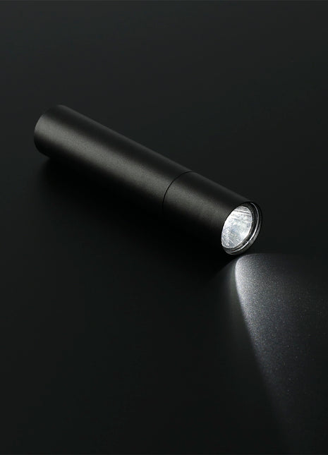 Rechargeable 1200mah Flashlight - Black | PromoEO